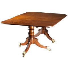Antique An American Two Pedestal Dining Table in Mahogany
