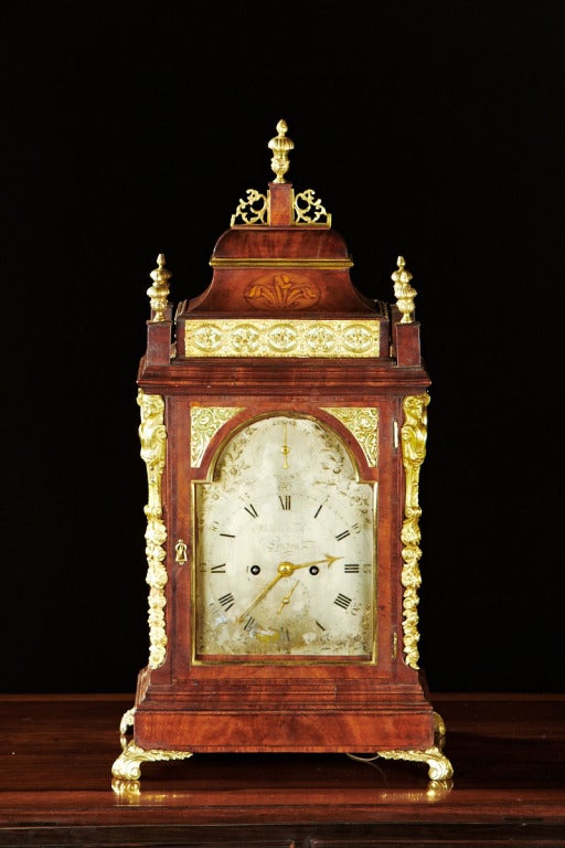 18th Century and Earlier A Superb Mahogany  English Bracket Clock by B Taylor, London