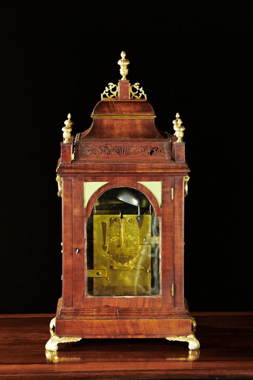 A Superb Mahogany  English Bracket Clock by B Taylor, London 5