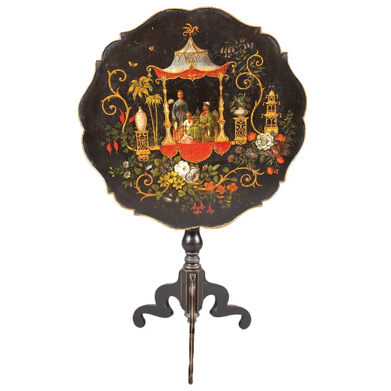 A Painted Tilt Top Tea Table at 1stdibs