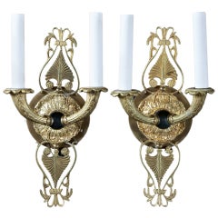 A Fine Pair of French Empire Sconces Wall Lights