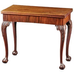 Used An 18th Century English Mahogany Concertina Action Card Table