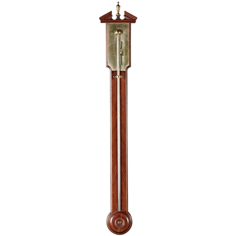An English Regency Period Mahogany Stick Barometer