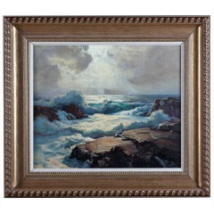 An Oil on Canvas Seascape by Frederick Waugh 1861-1940