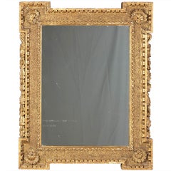 A George II Giltwood Portrait Frame Mirror