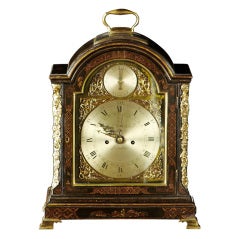 Fine George III Japanned and Mounted Bracket or Mantel  Clock