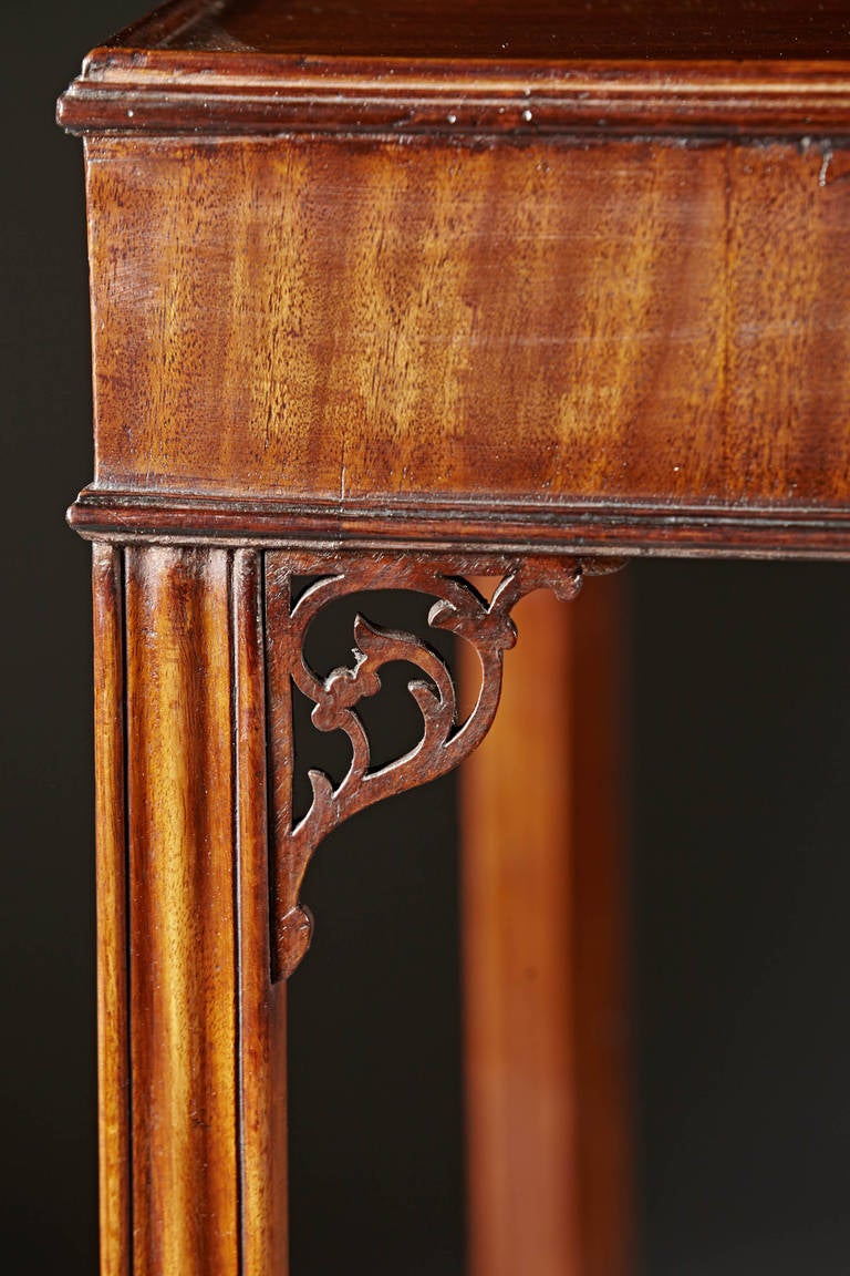 Chippendale 18th Century English Mahogany Tea Table for Silver Service For Sale