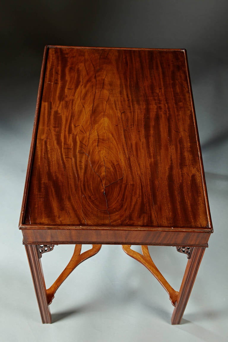 British 18th Century English Mahogany Tea Table for Silver Service For Sale