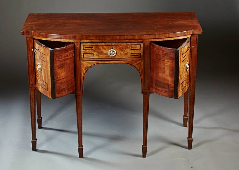 Fine and Unusual English Regency Period Mahogany Sideboard with Inlay For Sale 1