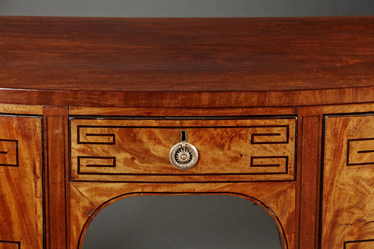 Fine and Unusual English Regency Period Mahogany Sideboard with Inlay For Sale 3