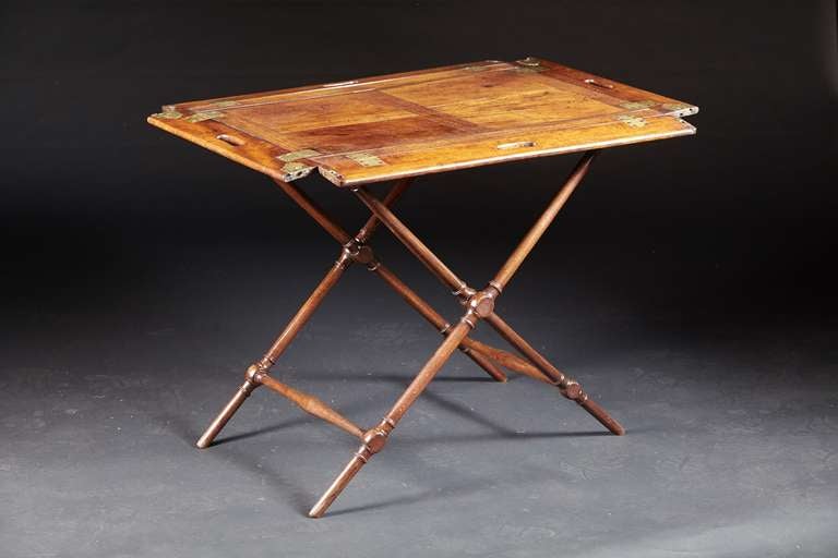 Georgian A First Quality English Mahogany Butler's Tray on Stand, Circa 1800