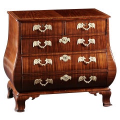 An 18th Century Dutch Mahogany Bombe Chest of Drawers