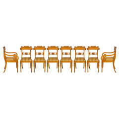 Set of Eight Russian Classical Dining Chairs