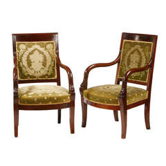 Pair of French Empire armchairs 1