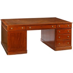 19th Century Mahogany Large Size Partners Desk