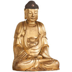 Late 17th Century Gilt-Lacquer Buddha Sculpture