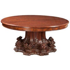 Large Aesthetic Mahogany Center or Dining Table 2