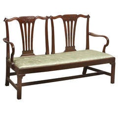 Chippendale Double Chairback Settee 1