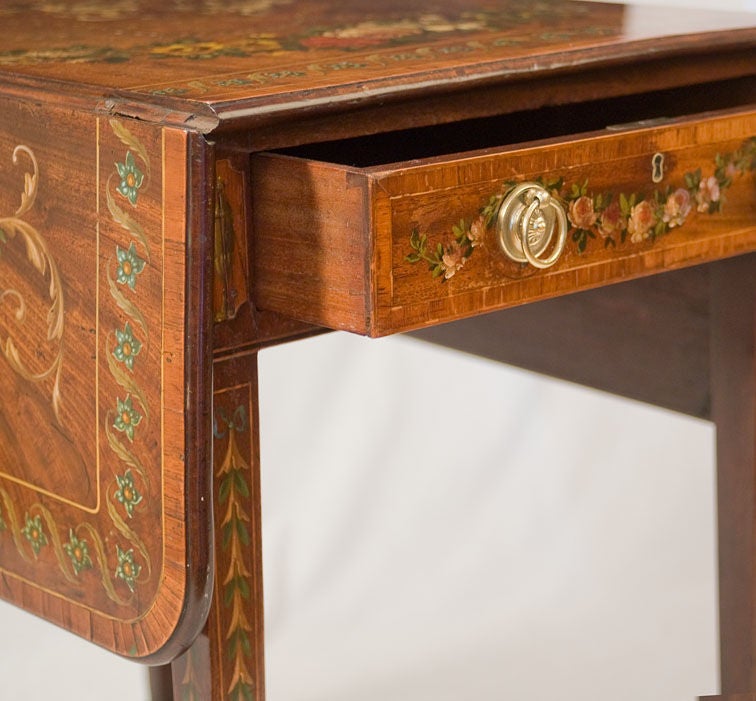 English George III Painted Pembroke Table For Sale