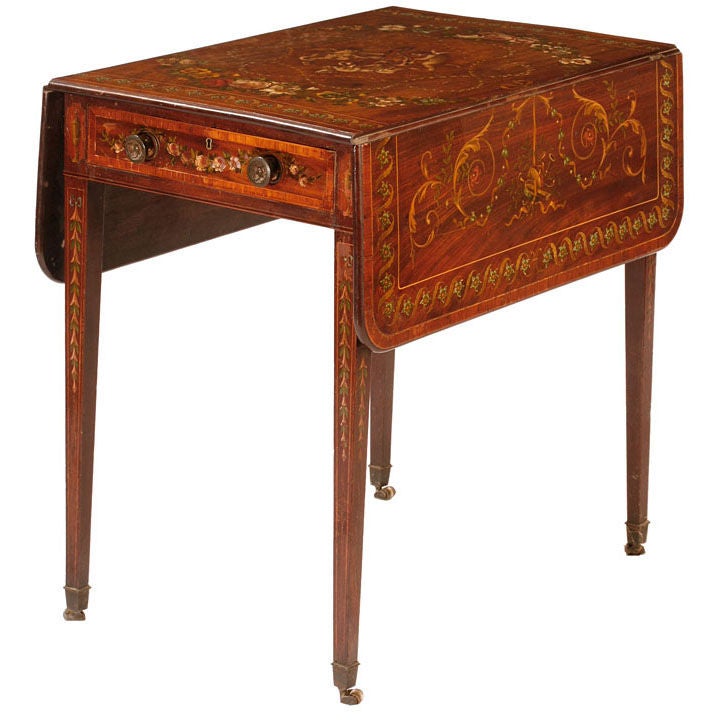 George III Painted Pembroke Table For Sale