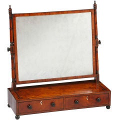 Regency satinwood dressing mirror