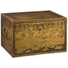 Chinese Export lacquer tea box