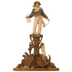 Cast Iron 19th Century Painted Figure of Jack Tarr 5