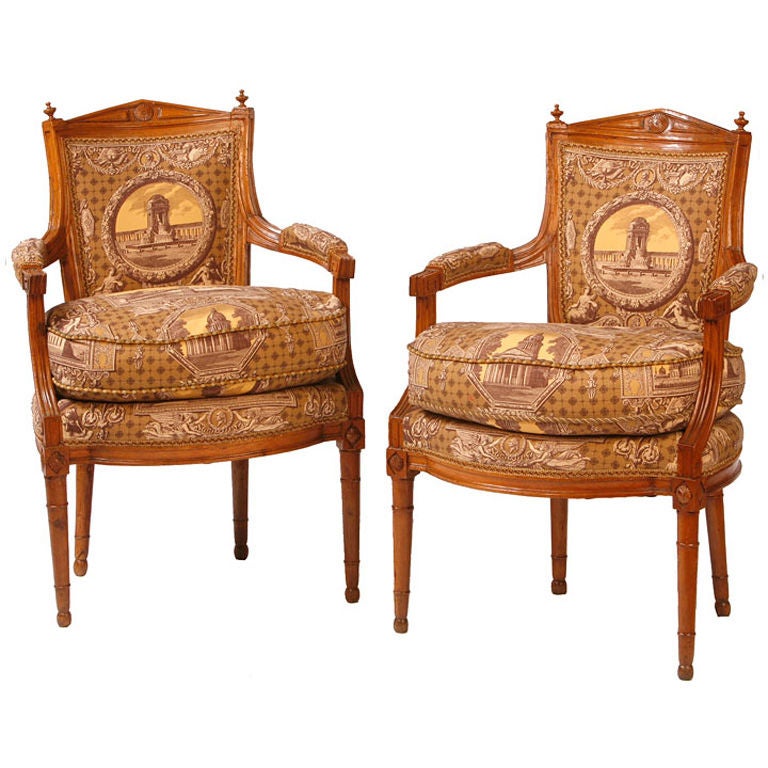 Pair of French Directoire Armchairs