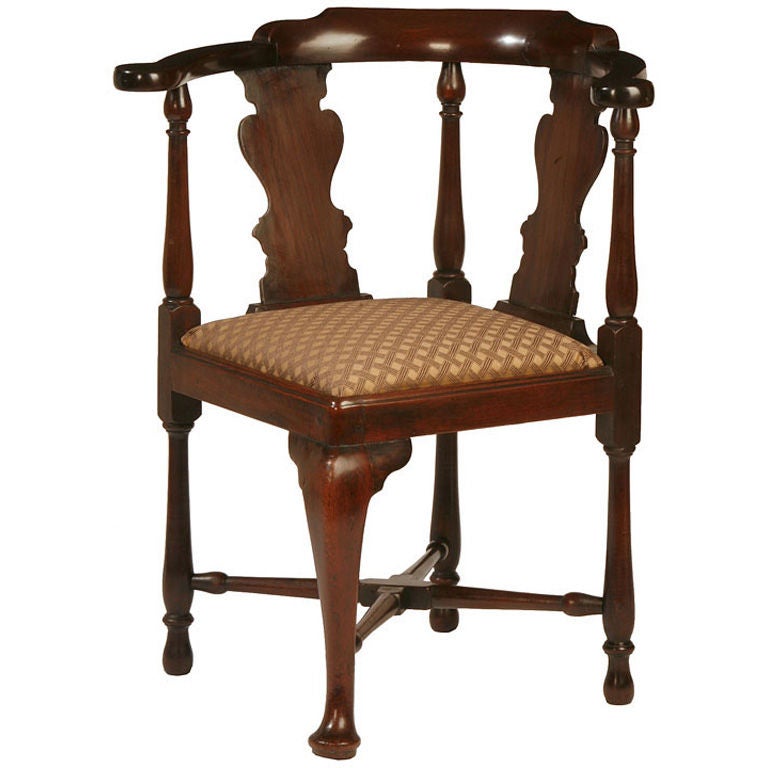 English Mahogany corner chair