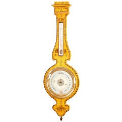 French  Charles X Painted Barometer