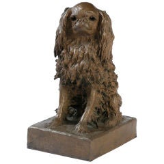 Bronze Sculpture of a King Charles Spaniel