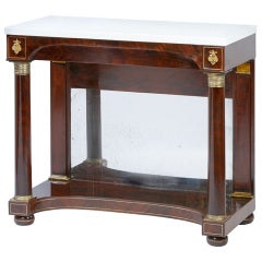 American Classical Marble Top Pier Table