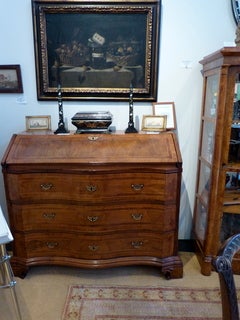 Italian Walnut Baroque fall front desk