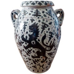 Antique Italian Majolica Cantagalli Vase