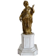 French Allegorical Gilt Bronze Statue of the Sciences