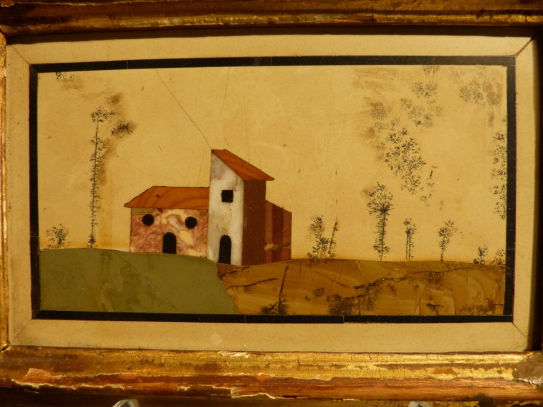 Neoclassical Pair of Italian Pietra Dura Plaques For Sale