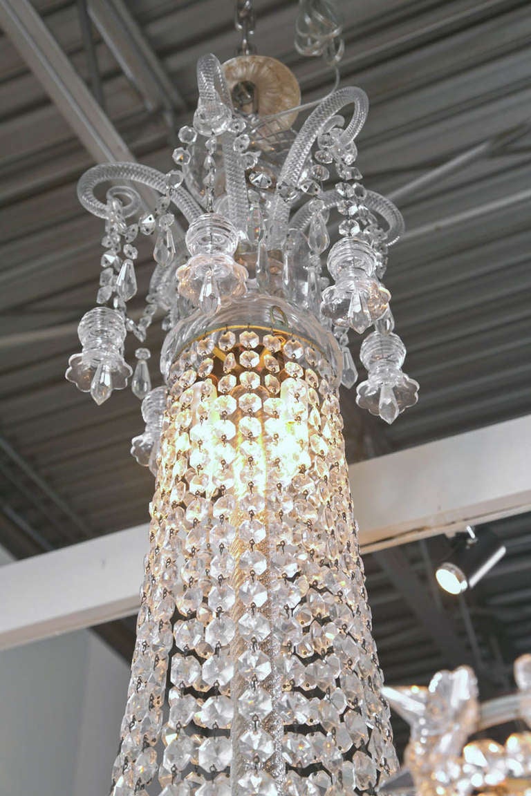 Vittoriano Lampadario di cristallo inglese William IV dell'inizio del XIX secolo in vendita
