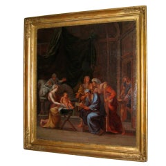 Continental 18th Century painting "The Baptism"