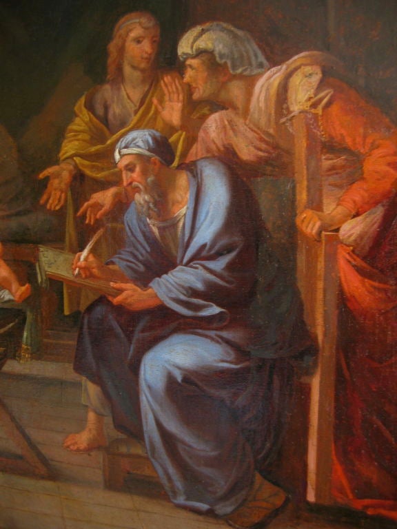 Continental 18th Century painting "The Baptism"