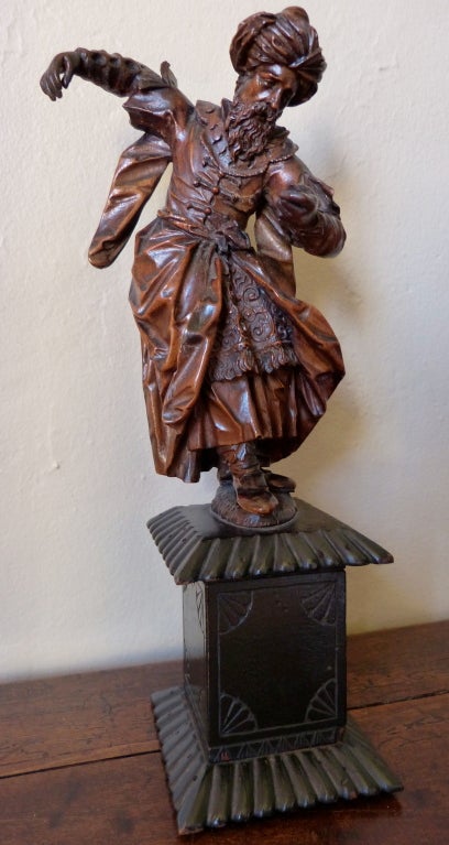Fine 18th century German Carving of a Swirling Dervish