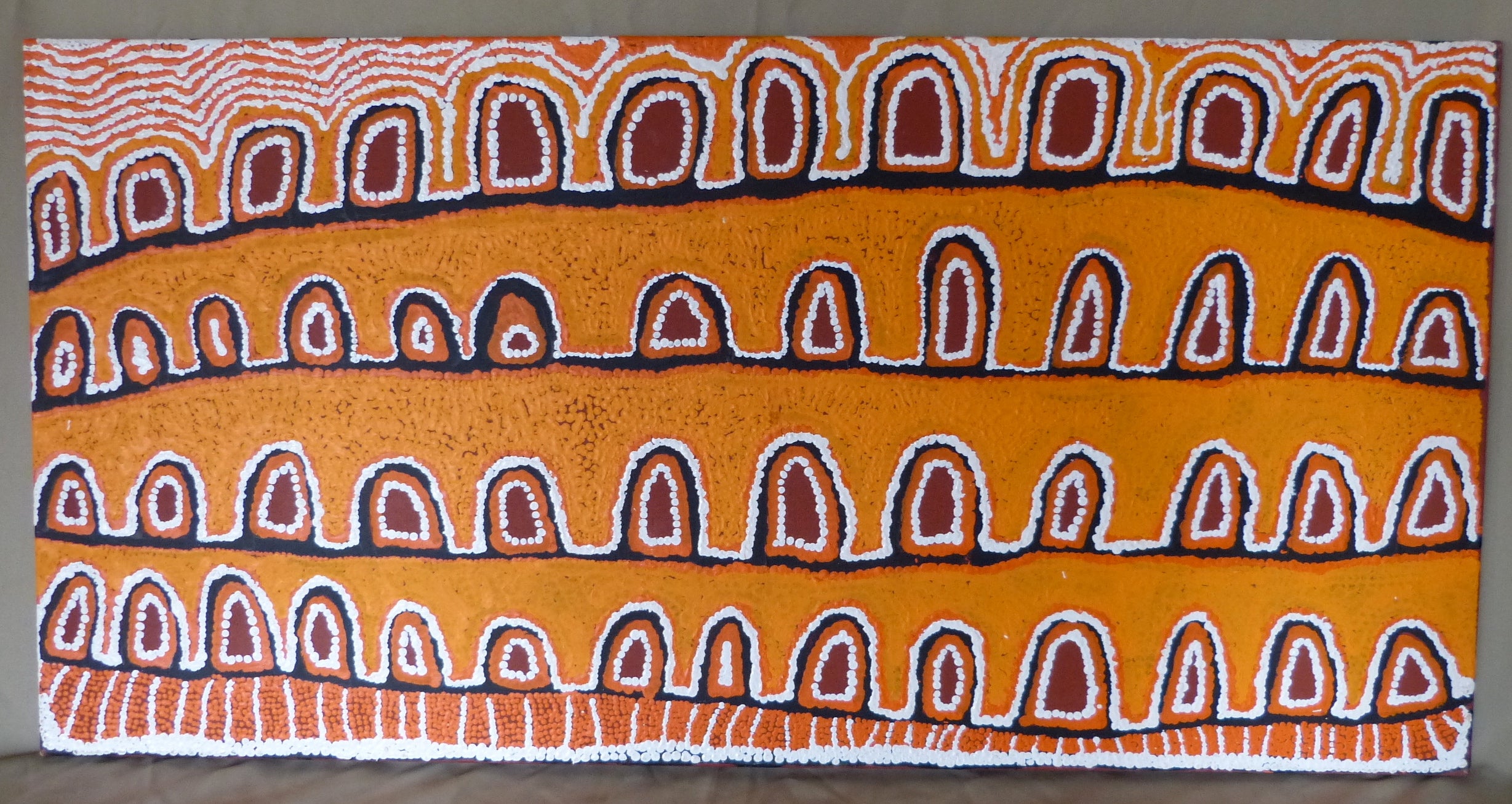 Australian Aboriginal Painting- By ALICE NAMPITJINPA (born 1945) For Sale