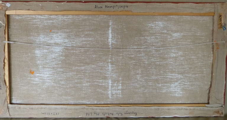 Australian Aboriginal Painting- By ALICE NAMPITJINPA (born 1945) In Excellent Condition For Sale In Bantam, CT