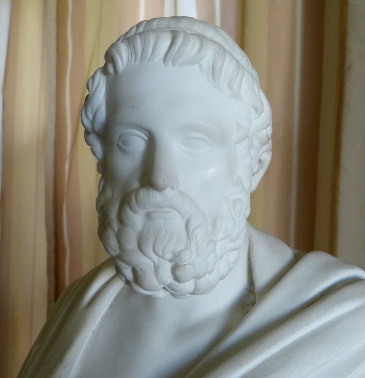 Neoclassical Fine Quality Carrara Marble Sculpture of Sophocles