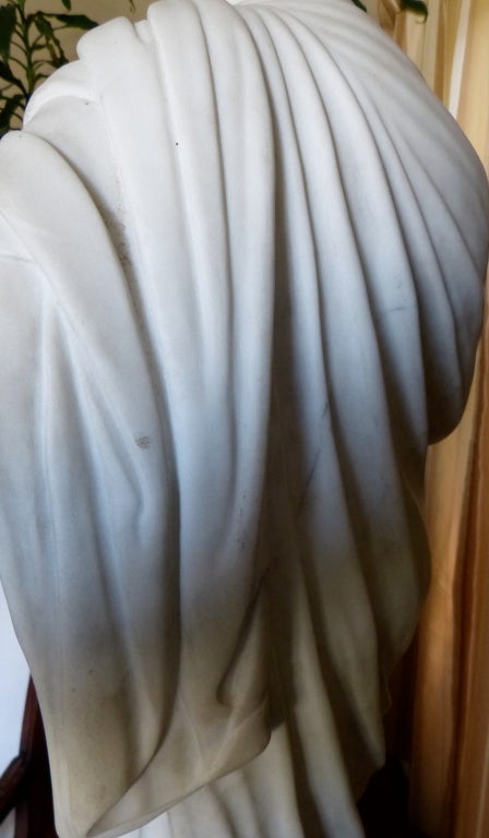 Fine Quality Carrara Marble Sculpture of Sophocles In Good Condition In Bantam, CT