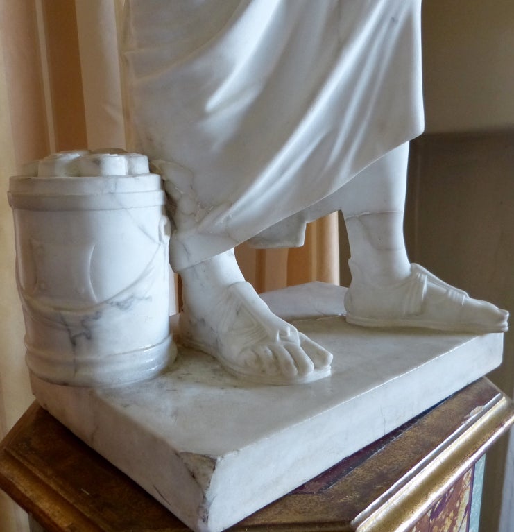 19th Century Fine Quality Carrara Marble Sculpture of Sophocles