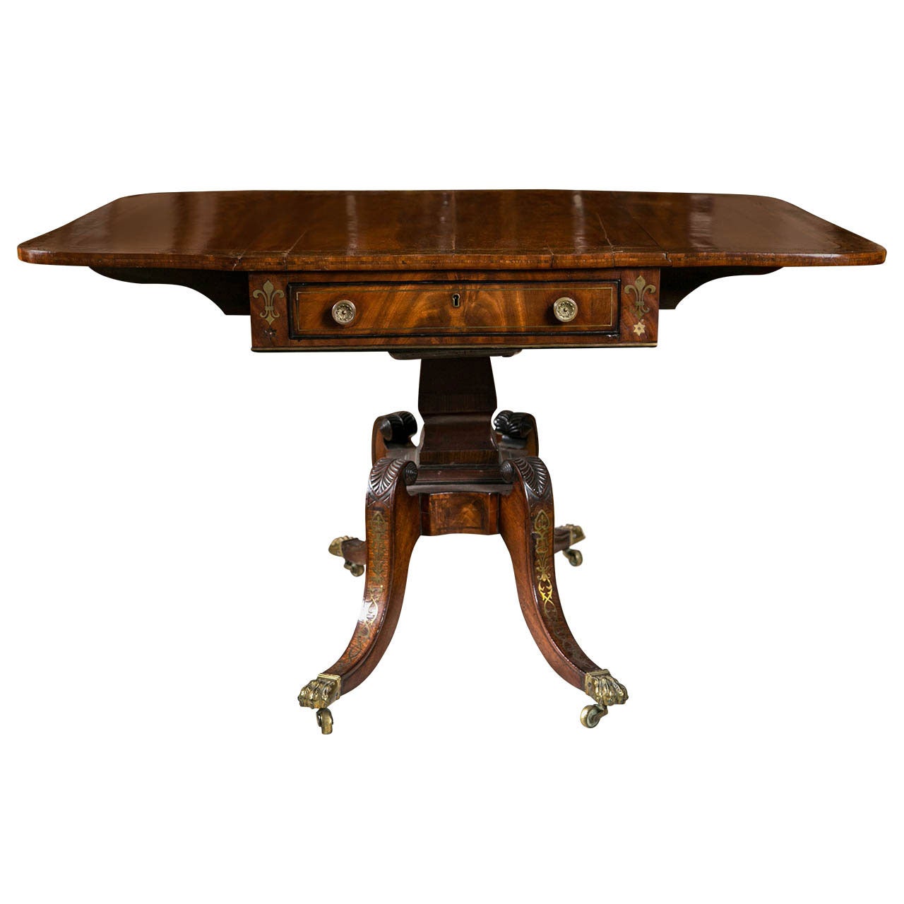 Regency Period Mahogany Inlaid Sofa Table