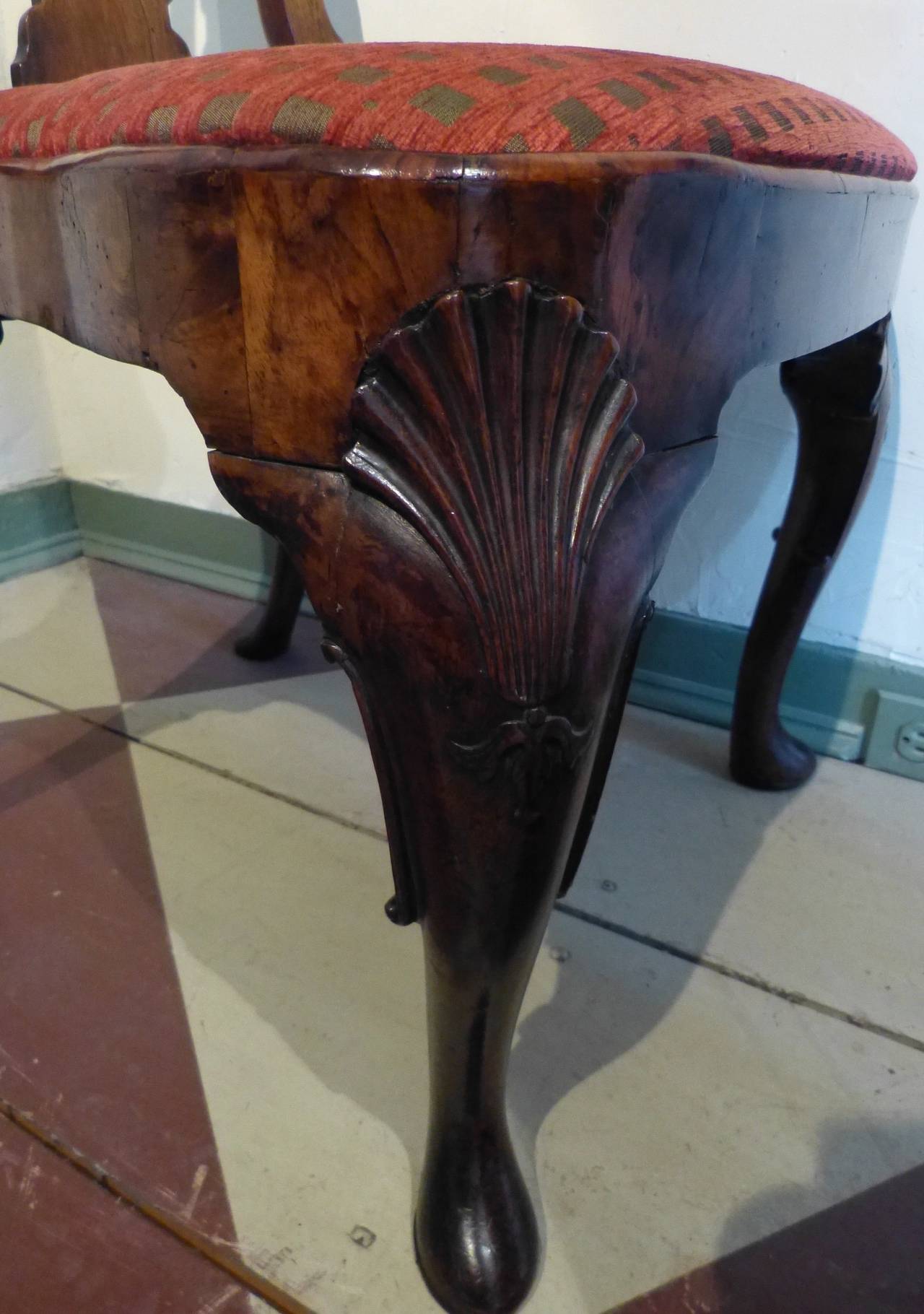 English George II Walnut Chair For Sale
