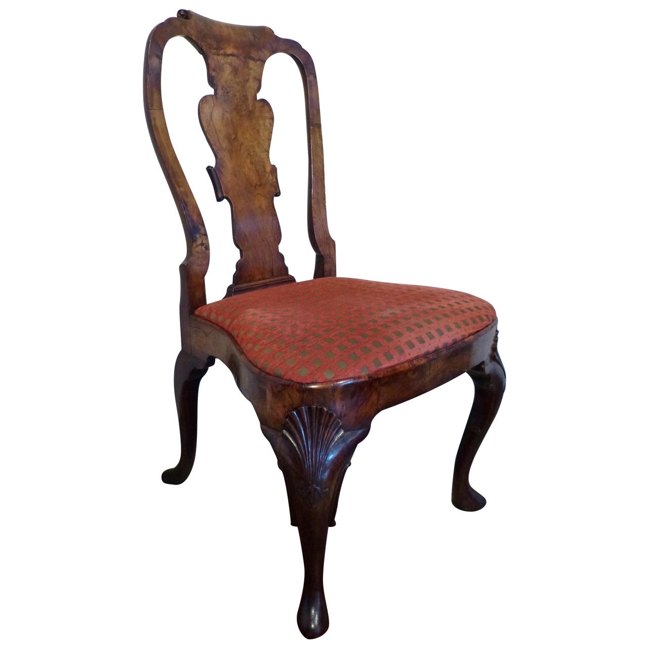 George II Walnut Chair For Sale