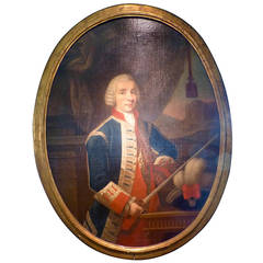 Large French Portrait of Military Officer