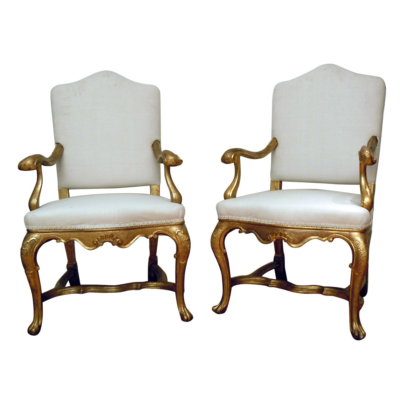 Pair of Italian18th Century Armchairs For Sale